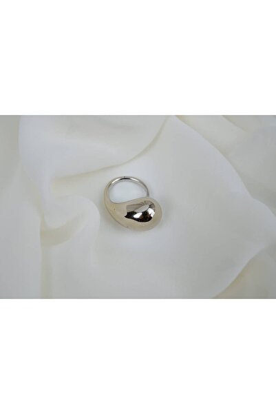 ATELİER TUĞBA Yzk422 Bombe Form Silver Adjustable Ring