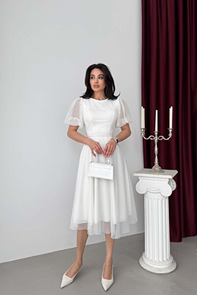 Serica Moda Βραδινό φόρεμα & φόρεμα χορού - Λευκό - φούστα φούσκα