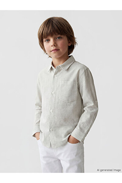 LC Waikiki Striped Linen Blended Boy's Shirt