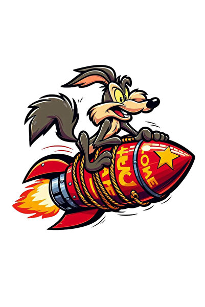 MegaSticker Coyote Füze Sticker Araba, Motorsiklet, Kask, Laptop, Cam, Ahşap,...