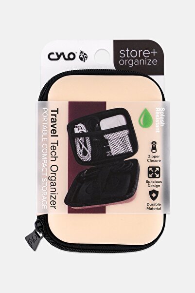 Cylo Travel Pro Tech Portable Compact Storage Organizer, Beige