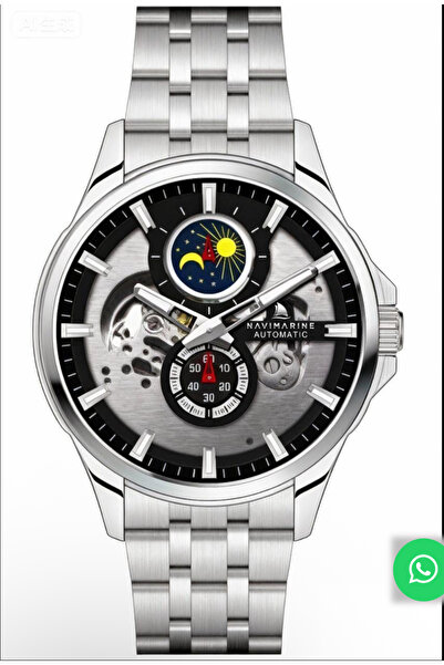 Navimarine Otomatik/Mekanik 44mm Fonksiyonlu Mehtaplı Paslanmaz Şık Erkek Kol...
