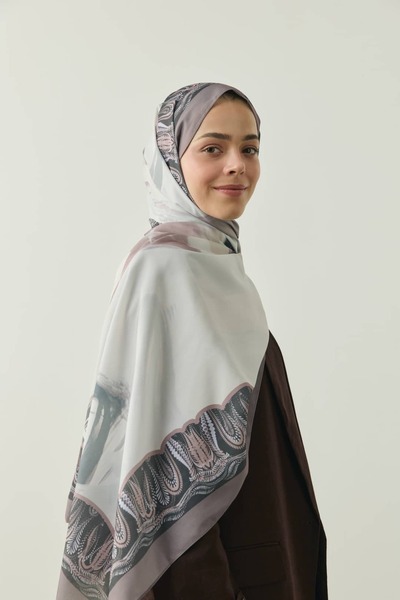 Modakaşmir Tribal Desen Medine İpeği Şal