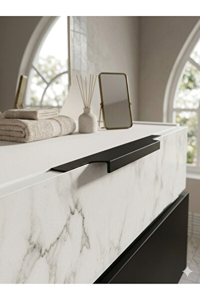 ideadesign furniture accessories 200 Mm Mat Siyah Mobilya Kulp , Vidalı Çekme...