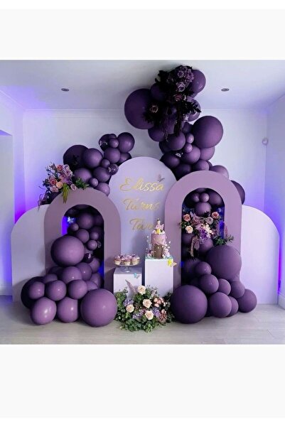 Parti Düşleri Mor mürdüm Doğum günü Balon Zincir Seti