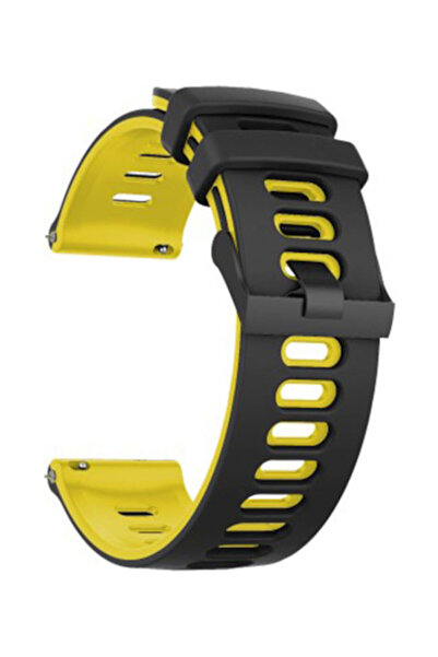 OEM Λουράκι Σιλικόνης Μαύρο / Κίτρινο (Huawei Watch 3 / Huawei Watch GT 2 Pro)