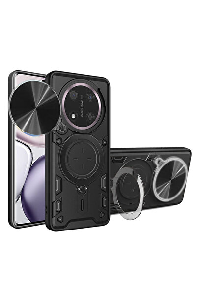 DAMUR Husa LensCover KickStand Honor Magic7 Lite / X9c, Inel Magnetic, Drop P...