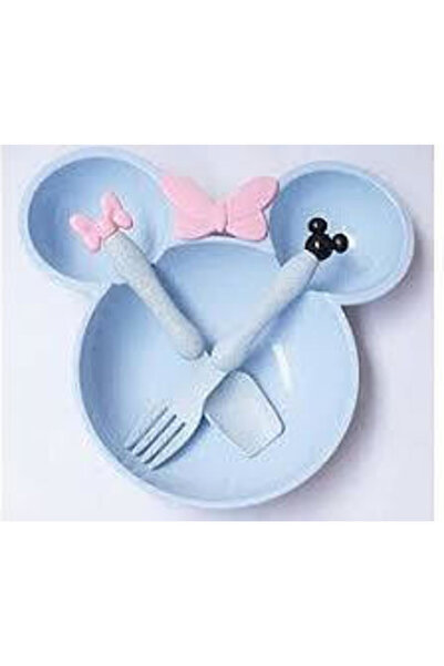 OEM Zmart Imports Σετ Φαγητού από Πλαστικό Γαλάζιο 3τμχ 300000044609-1