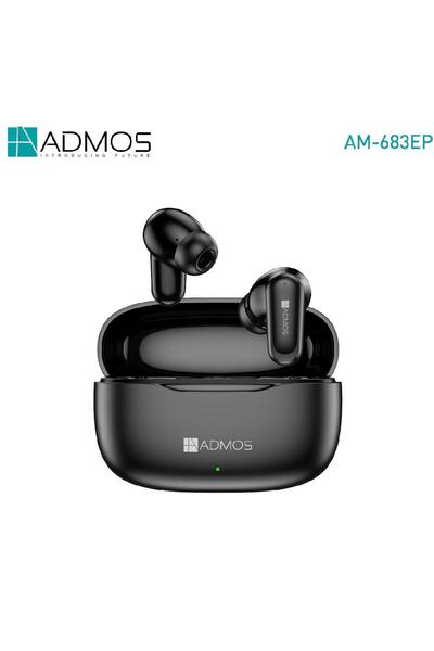 ADMOS سماعات أذن لاسلكية حقيقية AM-683EP باور باس ستيريو عالية الدقة