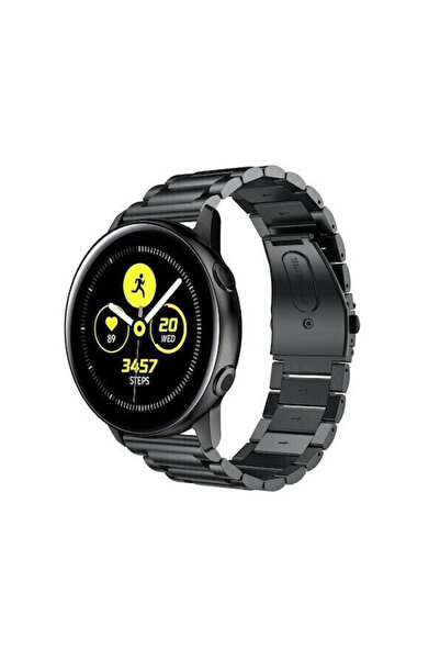OEM Λουράκι Ανοξείδωτο Ατσάλι Μαύρο (Samsung Galaxy Watch Active)