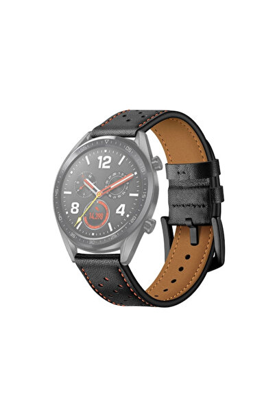 OEM Λουράκι Δερμάτινο Μαύρο (Huawei Watch 3 / Huawei Watch GT 2 ProHonor GS Pro)