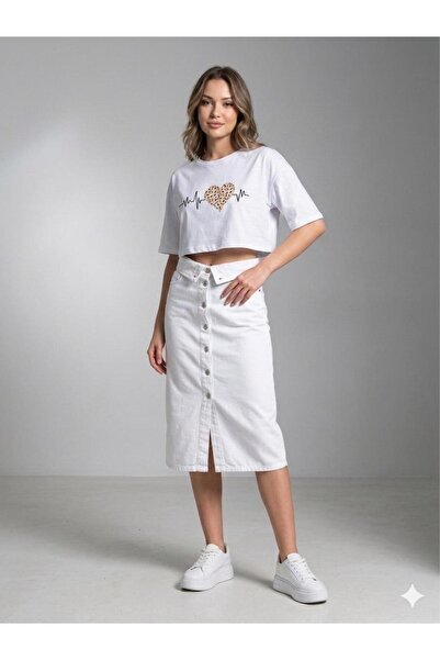 MODA كروب قصير مطبوع
