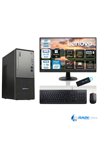 LENOVO THİNKCENTER NEO 50t G5 I5-13400 24 GB 1 TB WİN11PRO MASAÜSTÜ 27’’ MONİ...