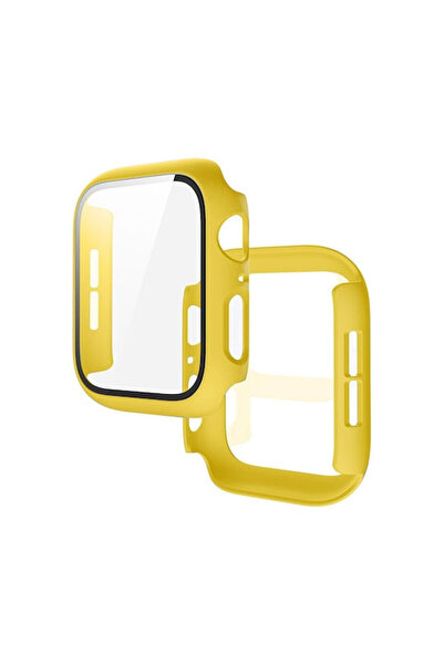 OEM Προστατευτική θήκη 360 με γυάλινο κάλυμμα για Apple Watch 38mm κίτρινο