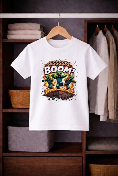 Funkaar Kids T-Shirt – Pixel Boom Video Game Explosion Graphic
