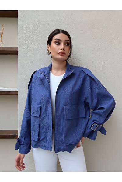 ESRAHELVACI Μπουφάν - Μπλε - Κανονική εφαρμογή