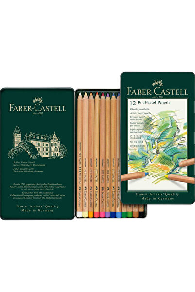Faber Castell Faber-Castell Pitt Pastel Colored Pencils Set, 12 Colors