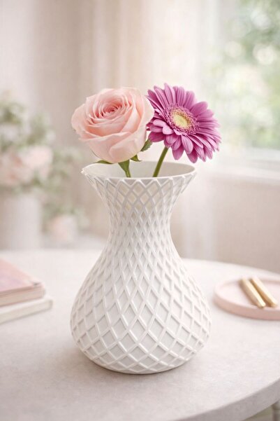 KESKİN SOUND Modern Patterned Decorative Vase
