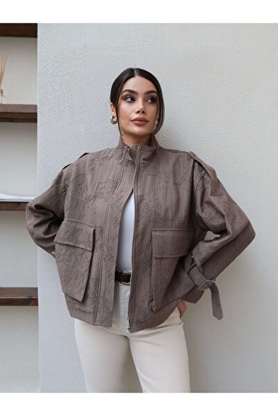 ESRAHELVACI Μπουφάν - Καφέ - Κανονική εφαρμογή