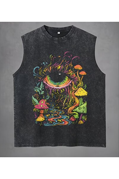 Touz Moda Ρετρό Φυσικό Αθλητικό T-Shirt με λαιμόκοψη ποδηλάτου, πλενόμενο, vi...