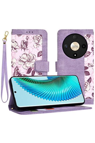 Techsuit Husa pentru Honor Magic6 Lite, FlipCraft, protectie antisoc, mov