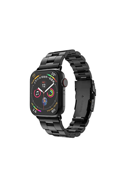 OEM Λουράκι από ανοξείδωτο ατσάλι, μαύρο (Apple Watch 38/40/41mm)