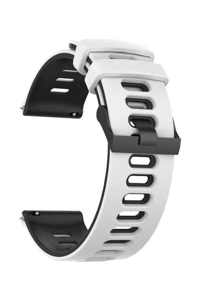 OEM Δίχρωμο Λουράκι Σιλικόνης Λευκό / Μαύρο (Amazfit GTR 47mm)