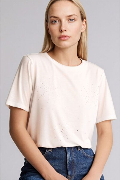 DeFacto Γυναικείο T-shirt H1457AX/ER105 ECRU