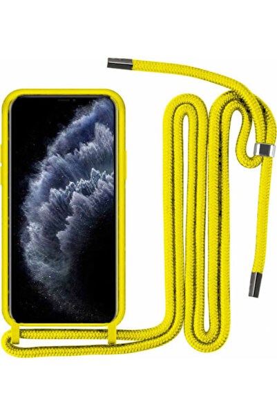 OEM Θήκη Πλάτης Σιλικόνης με Λουράκι Χιαστί Κίτρινο (Redmi Note 10 / 10s)