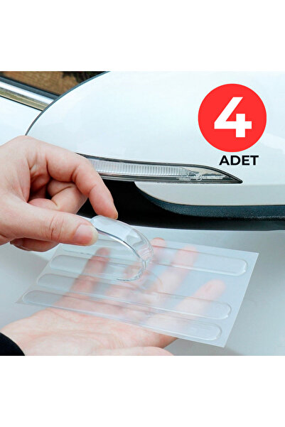 tg tek-iş global Oto Kapı Kolu Darbe Koruyucu Şeffaf Silikon Çizik Önleyici K...