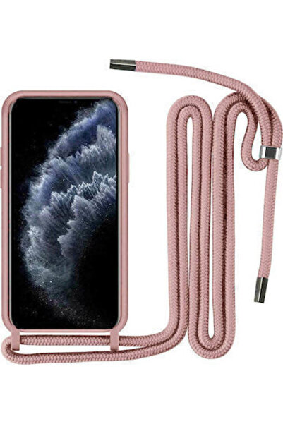 OEM Θήκη σιλικόνης με λουράκι για Redmi Note 12S ροζ