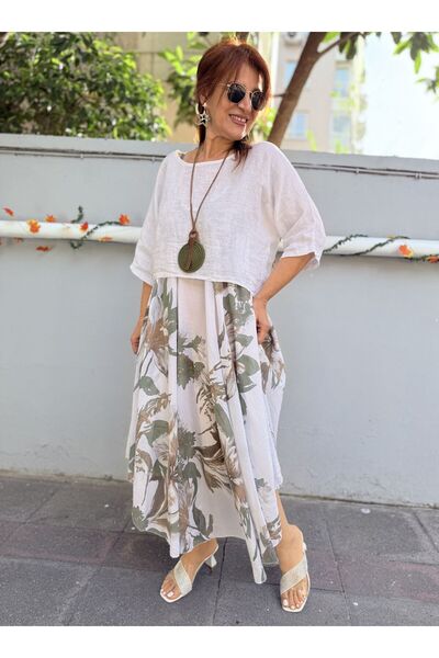 DenizEge Φόρεμα - Λευκό - Maxi