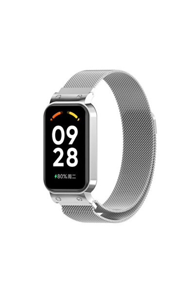 OEM Λουράκι από ανοξείδωτο ατσάλι, ασημί (Smart Band 8 Active)