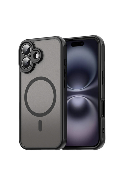 Techsuit Husa pentru iPhone 16, HaloFrost II MagSafe, protectie antisoc, negru