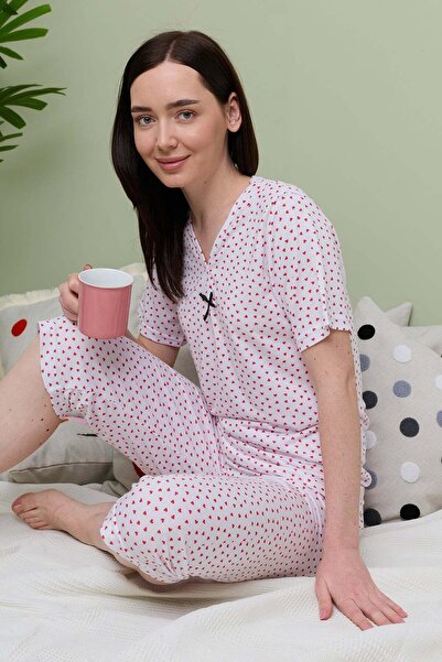 Fulla Moda Σετ πιτζάμας plus size - Κόκκινο - Πρότυπο