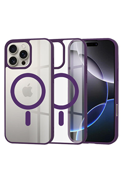 Techsuit Husa pentru iPhone 16 Pro Max, MagSafe Pro, protectie antisoc, mov