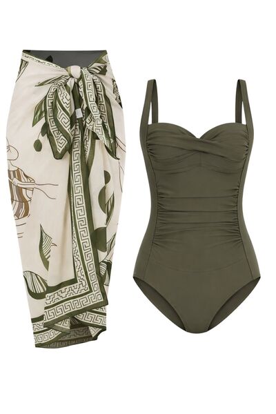 Paragon Ολόσωμο μαγιό - Χακί - Απλό