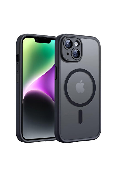 Stef's Cat Θήκη iPhone 14, Γάτα της Στεφ, PureFrost MagSafe, παγωμένο μαύρο