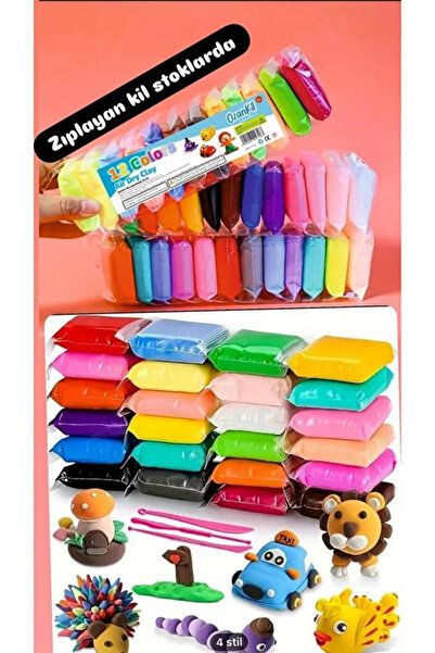 Bouncy Air Drying Soft Clay DIY Set 12 Colors Air Dry Clay Bouncing Dough