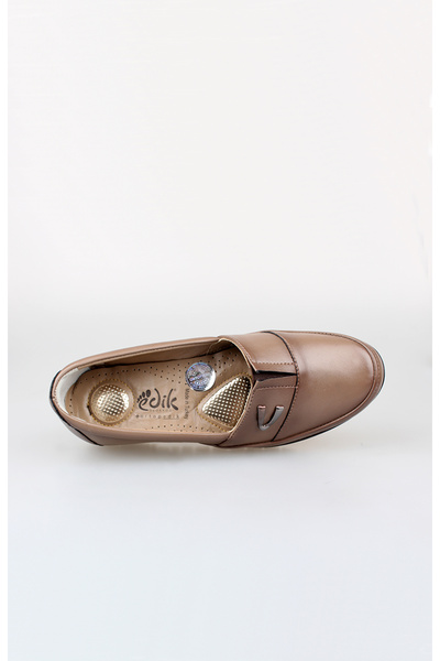 EDİK Shoes for Daily Use and Mother's Day, Genuine Leather Lining, Comfortable Cushioned System