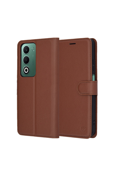 Stef's Cat Husa pentru Oppo A5 4G / Oppo A5 5G, Stef's Cat, Leather Folio, maro