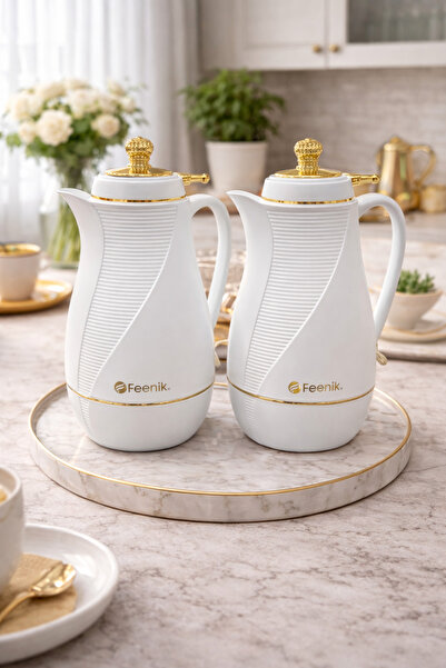 FEENIK Luxury heat -preserving tram set, capacity, 1 liter, and coffee 1 liter