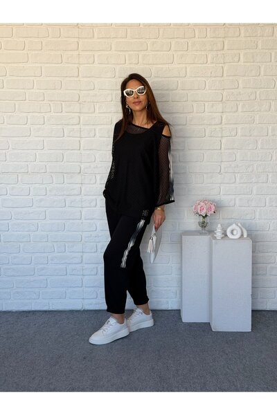 Goncalya Mesh Athlete Three-Piece Modal Set Black