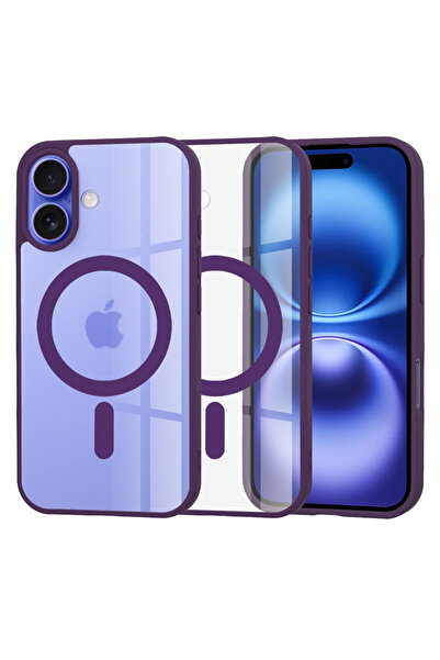 Techsuit Husa pentru iPhone 16, MagSafe Pro, protectie antisoc, mov