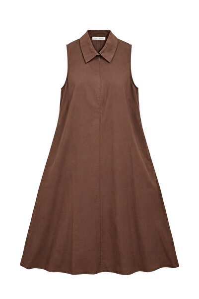 Mixray Φόρεμα - Καφέ - Γραμμή Α