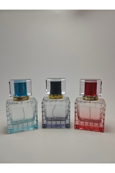 ANADOLU PARFÜM 3'lü Kristal Seri Boş Parfüm Şişesi Seti | Şık Tasarım 30ml x 3