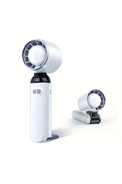 Tastech Şarjlı El Fanı 12000Rpm 0-120 Hız Ayarı Masaüstü Vantilatör Mini Fan