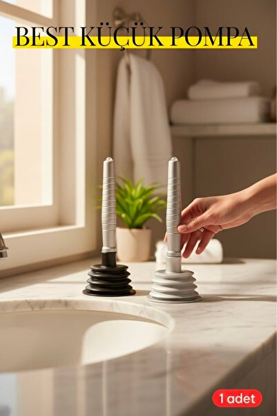 Herza House Lavabo ve Küvet için Küçük Körüklü Vantuz Pompa