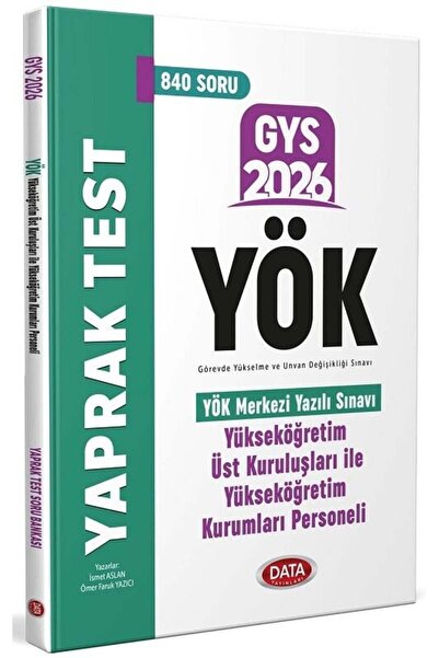 Bi bigelio Data 2026 GYS YÖK Yükseköğretim Kurumları Personeli Yaprak Test Gö...