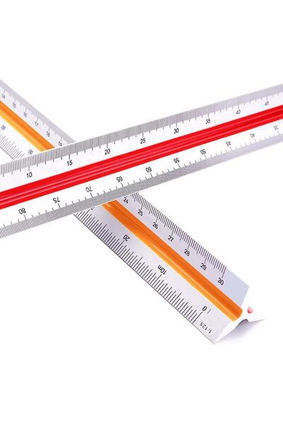 MARKQ Architectural Scale Ruler, Triangular Ruler for Drafting Students Bluep...